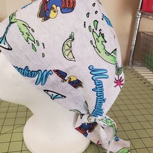 New Margaritaville Parrot Print Scrub Cap Cotton Adult Zs